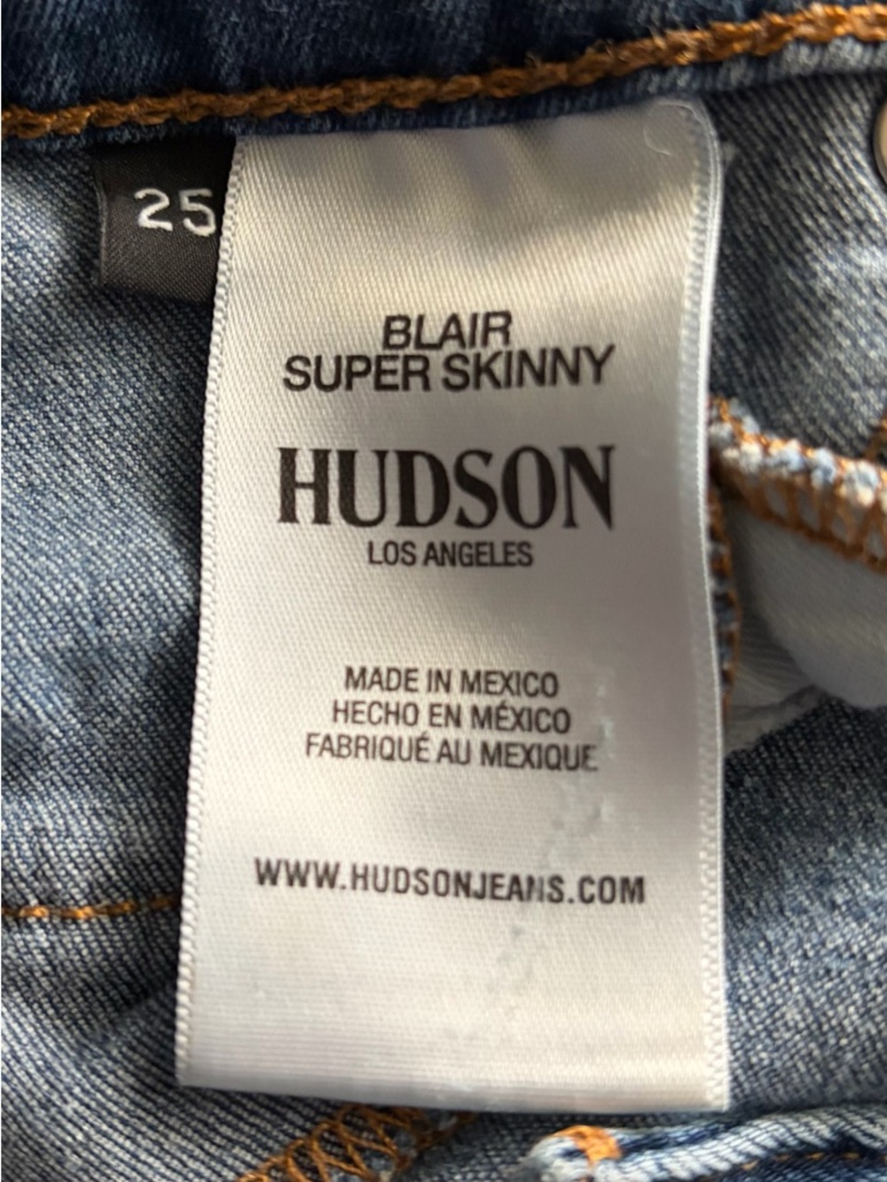Duo of Hudson Super Skinny Jeans Blair and Barbara Sz 25 (0) - Picture 5 of 10
